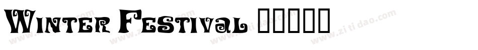 Winter Festival字体转换